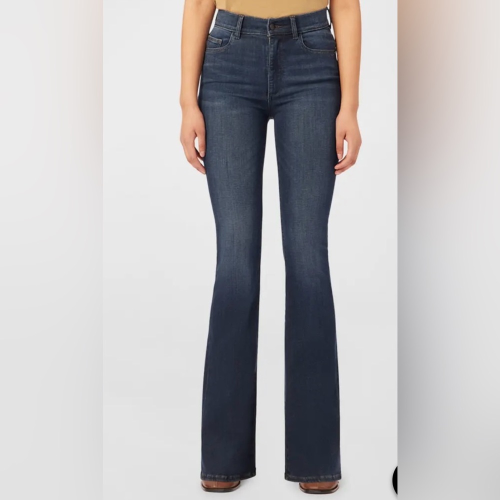 DL1961 high waist flare instasculp jeans dark wash size 29